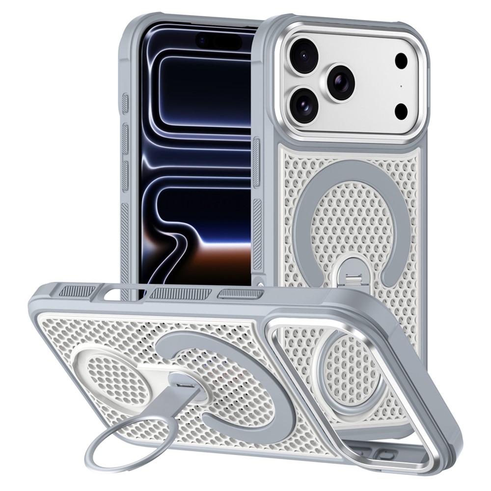 360 gélový obal s pevným chrbtom a MagSafe na mobil iPhone 18 Pro Max/17 Pro Max - biely