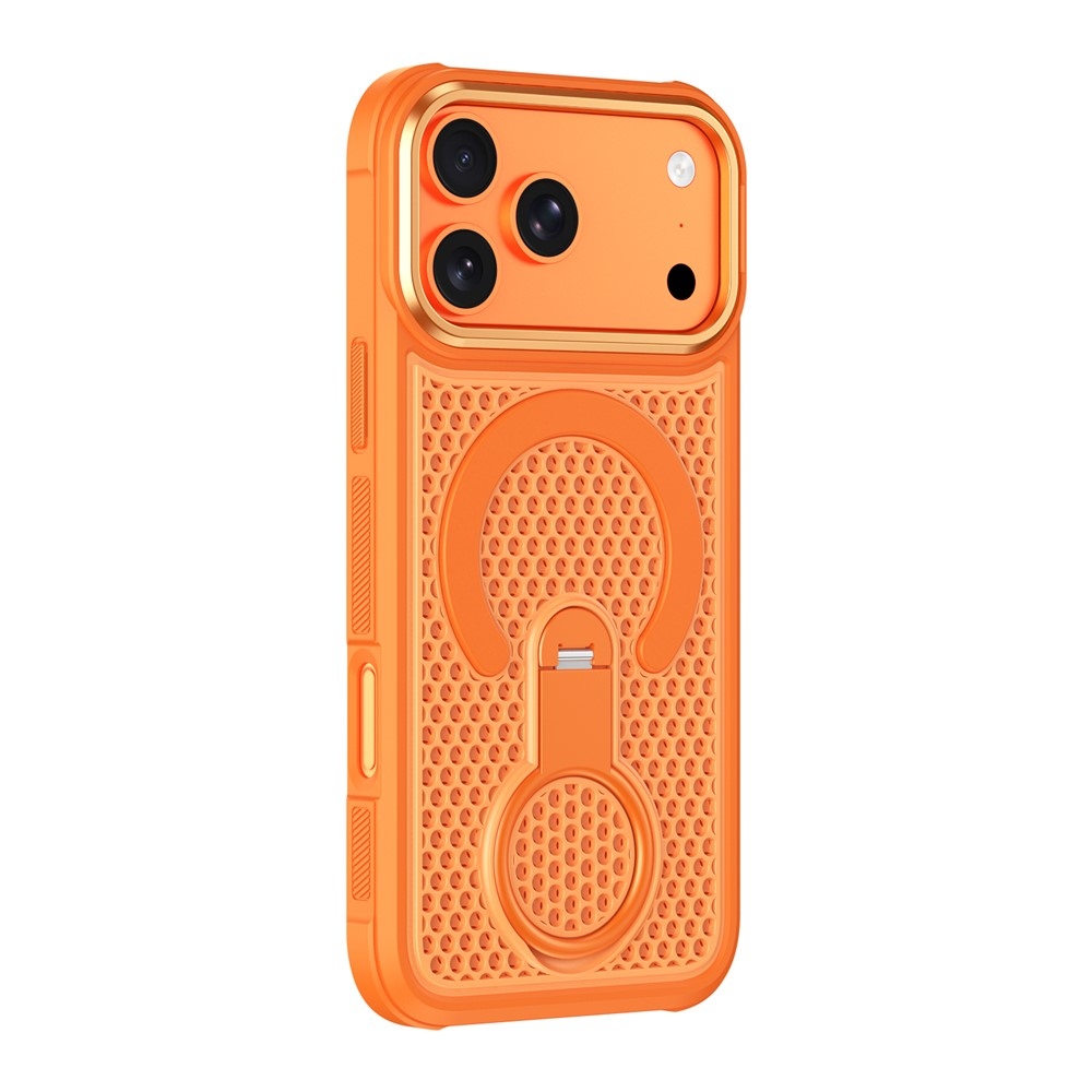 360 gélový obal s pevným chrbtom a MagSafe na mobil iPhone 18 Pro Max/17 Pro Max - oranžový