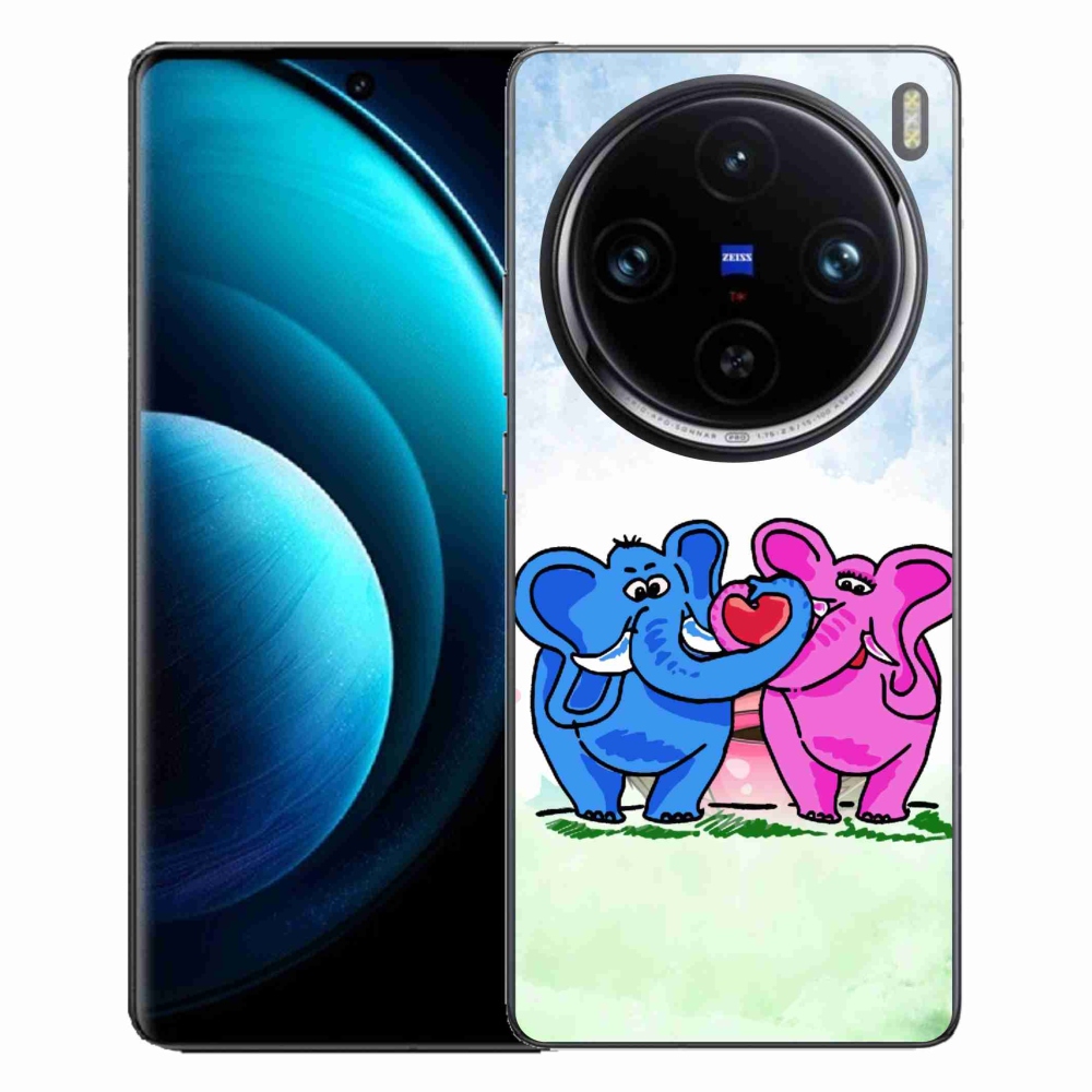 Gélový kryt mmCase na Vivo X100 Pro 5G - zamilovaní slony