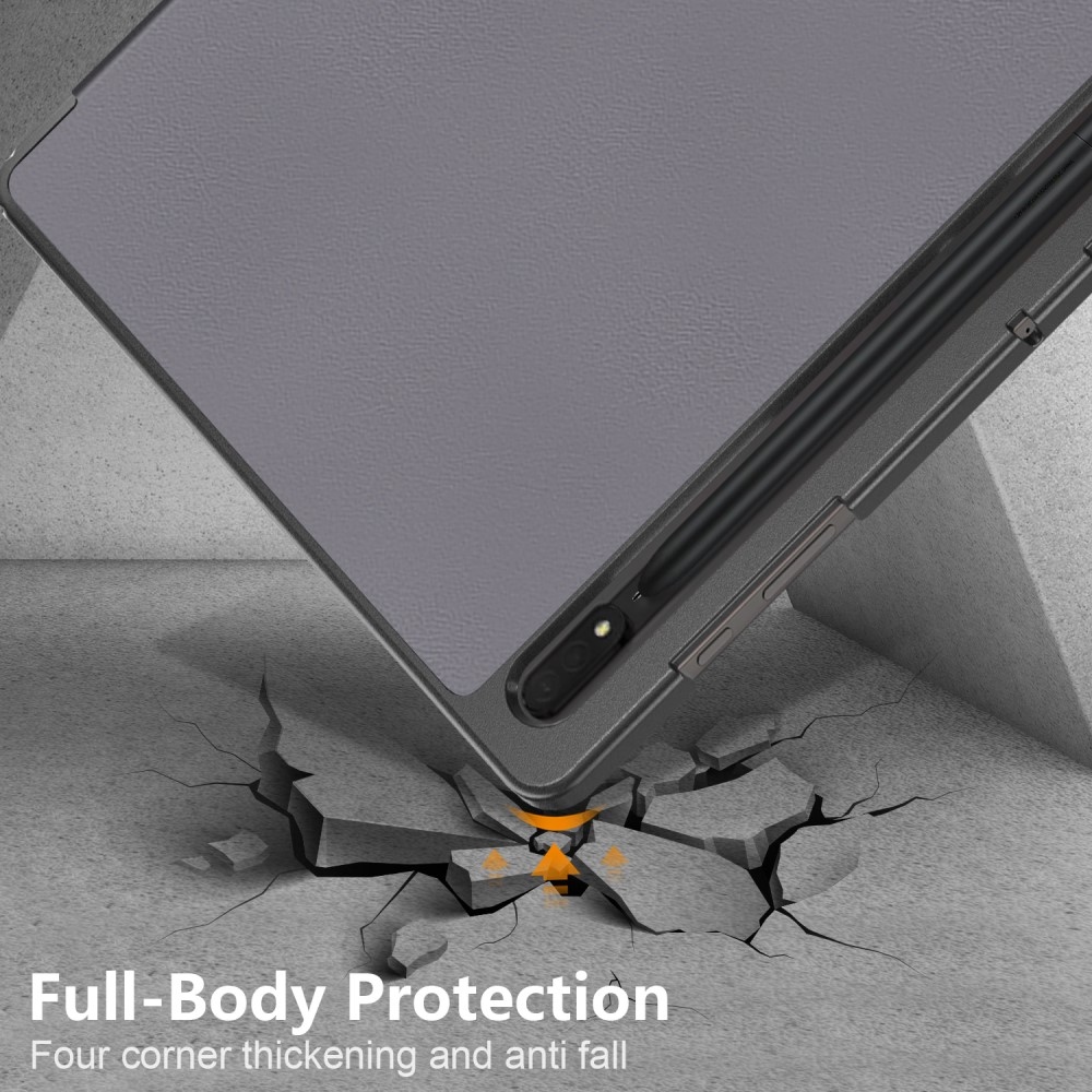Case chytré zatváracie puzdro na Samsung Galaxy Tab S9 Ultra - šedé