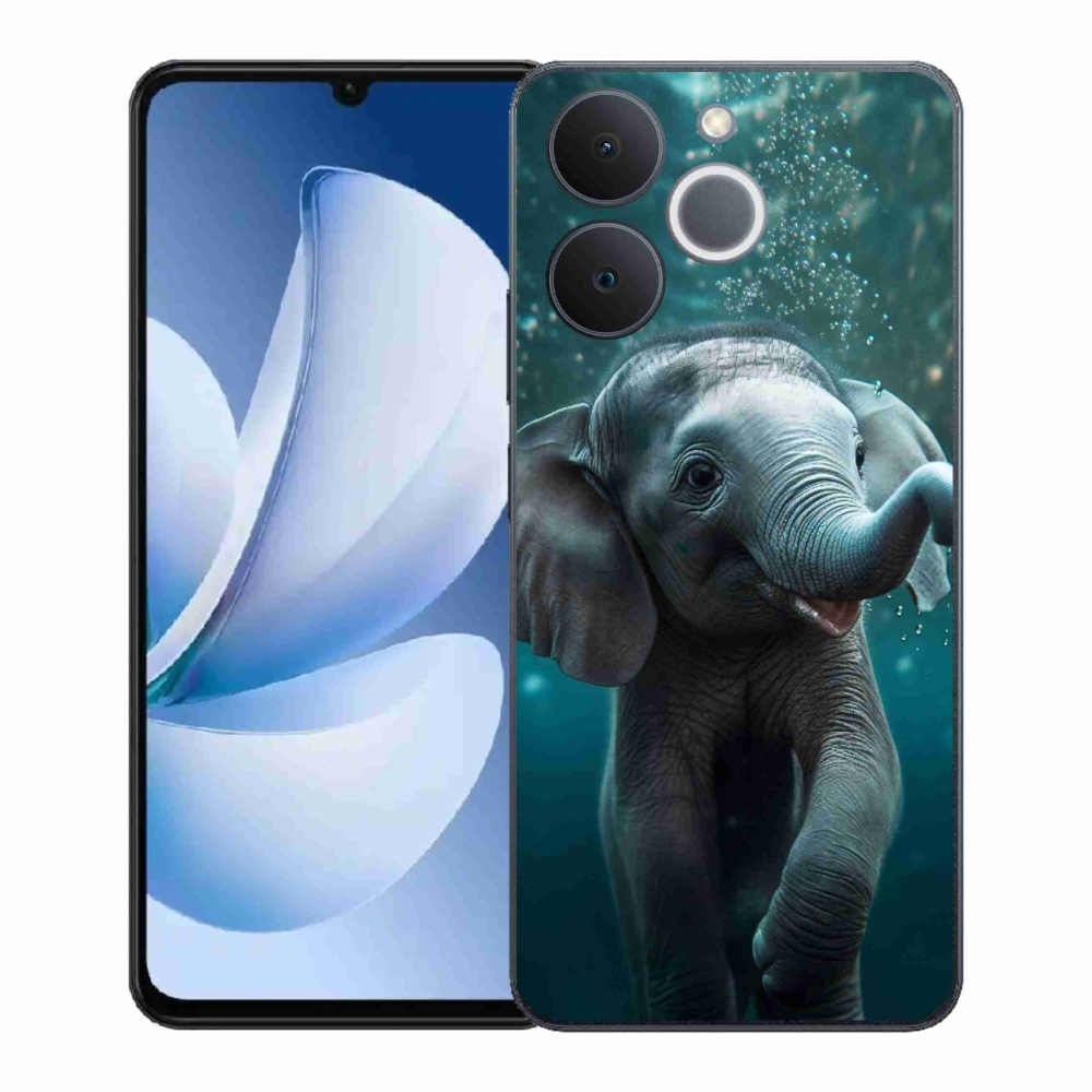 Gélový kryt mmCase na Realme Note 70T - sloník pod vodou