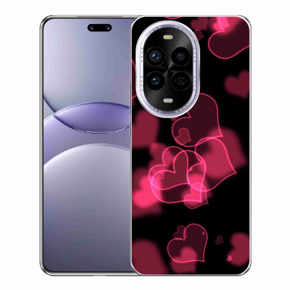 Gélový kryt mmCase na Huawei Nova 13 Pro 5G - červená srdiečka