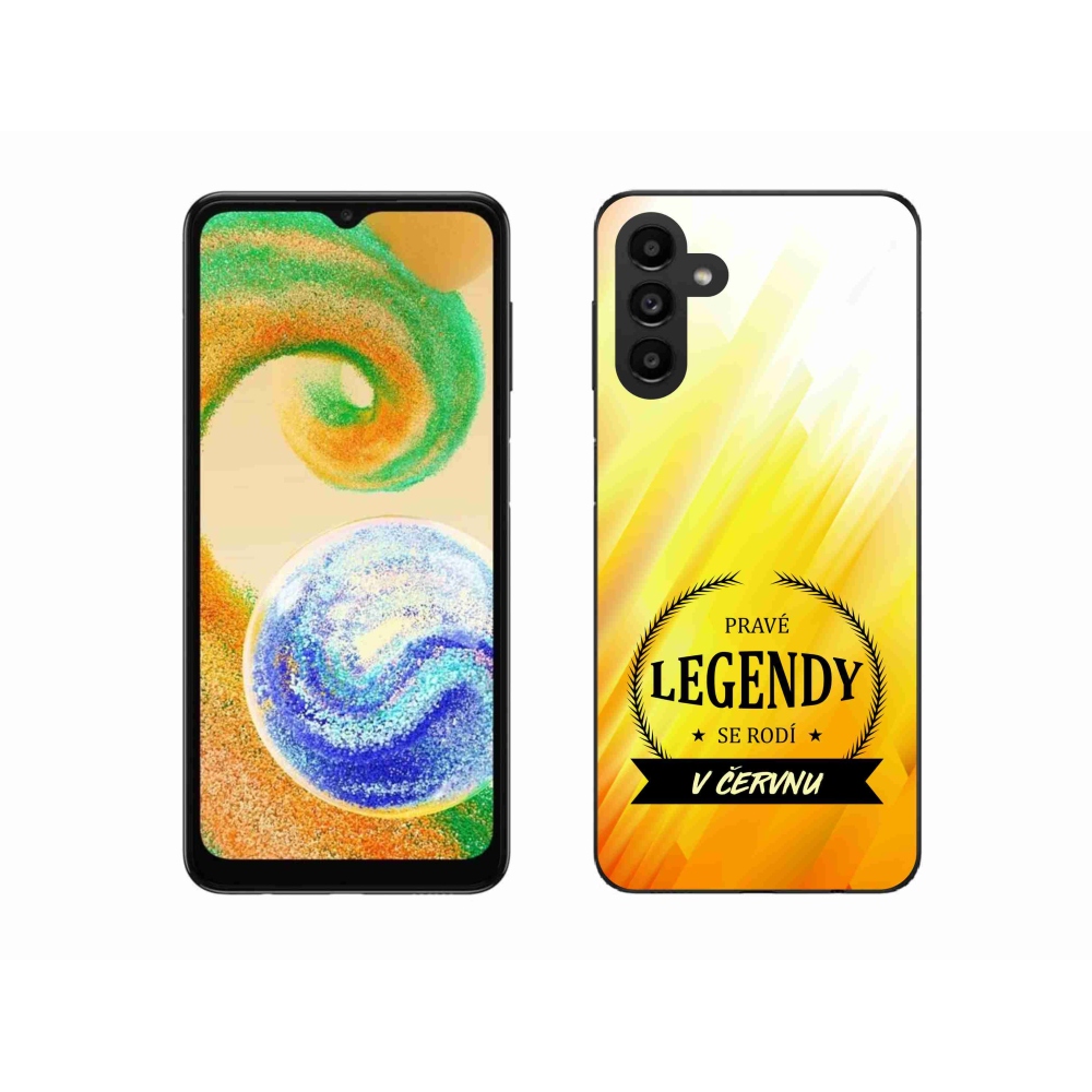 Gélový kryt mmCase na Samsung Galaxy A04s (164.7x76.7x9.1mm) - legendy v júni žlté pozadie