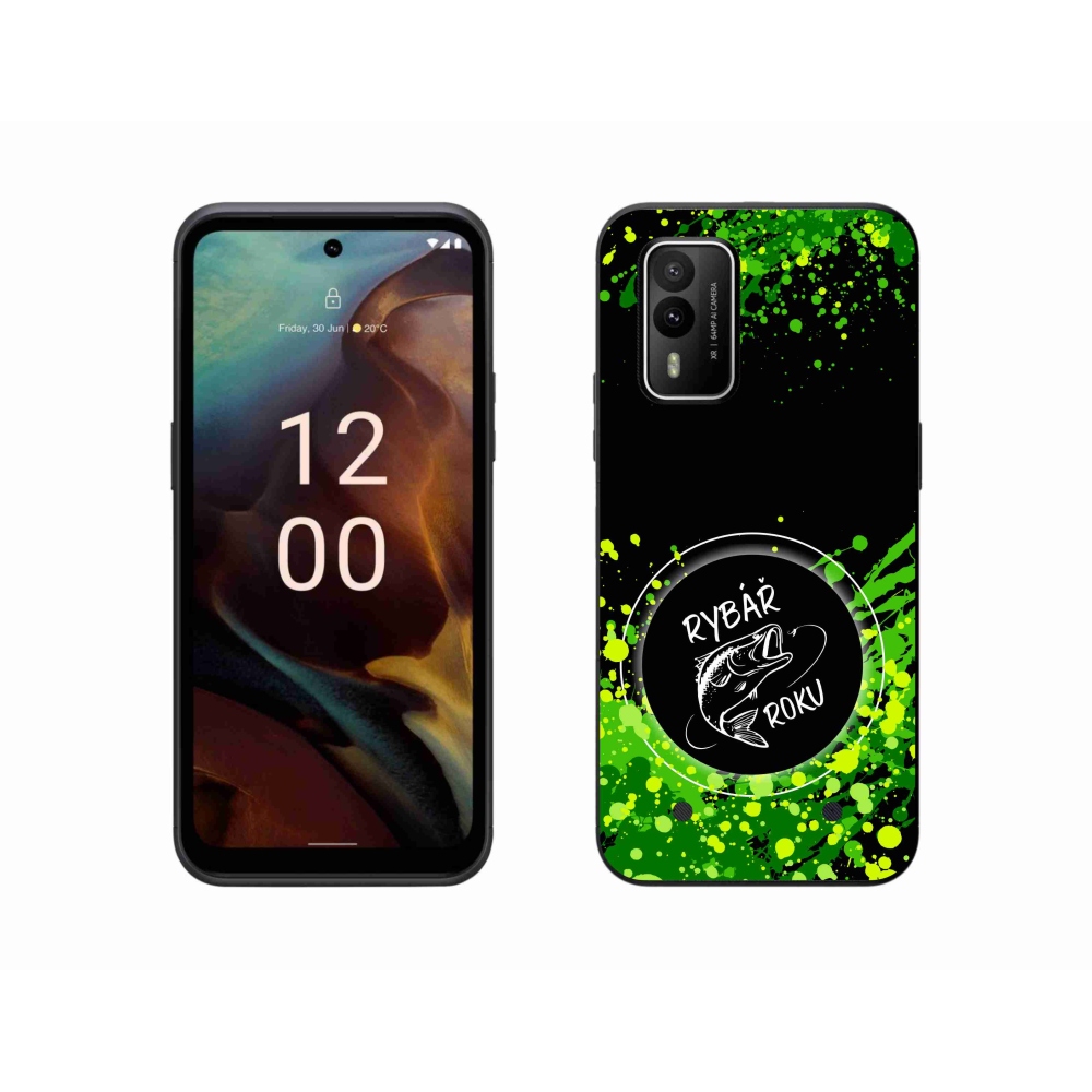 Gélový kryt mmCase na Nokia XR21 - rybár roka čierne pozadie