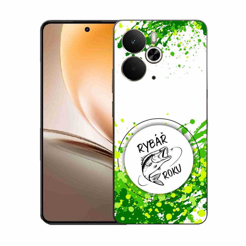 Gélový kryt mmCase na Realme 14 5G - rybár roku biele pozadie