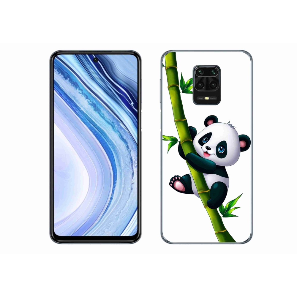 Gélový kryt mmCase na Xiaomi Redmi Note 9S - panda na bambuse