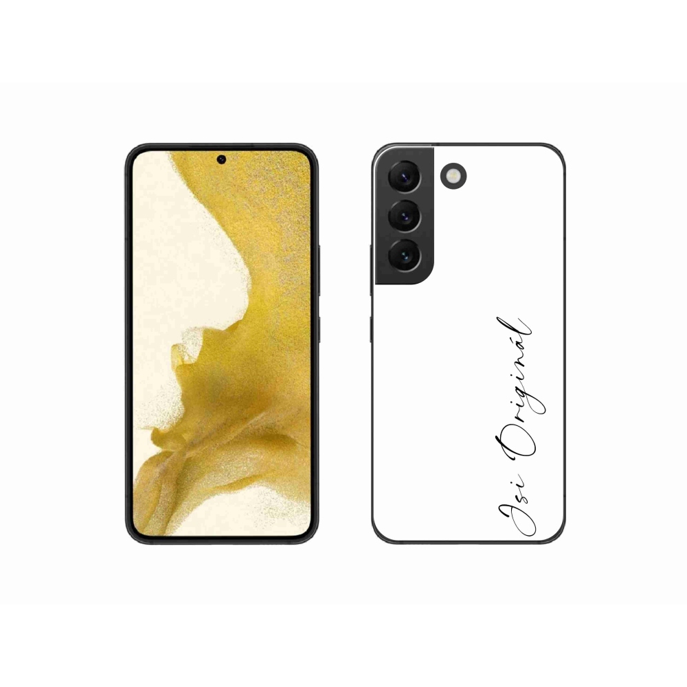 Gélový kryt mmCase na Samsung Galaxy S22 5G - si originál biele pozadie