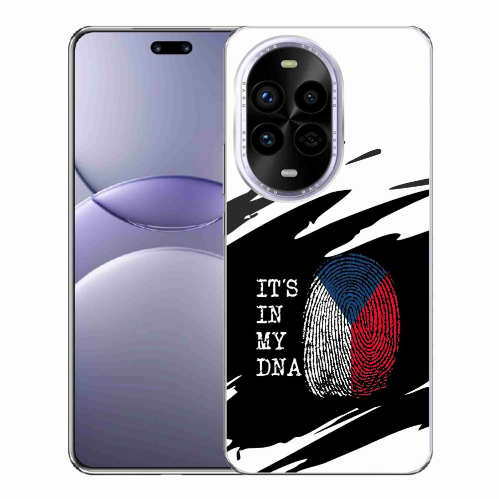Gélový kryt mmCase na Huawei Nova 13 Pro 5G - vlajka odtlačok prsta čiernobiele pozadie