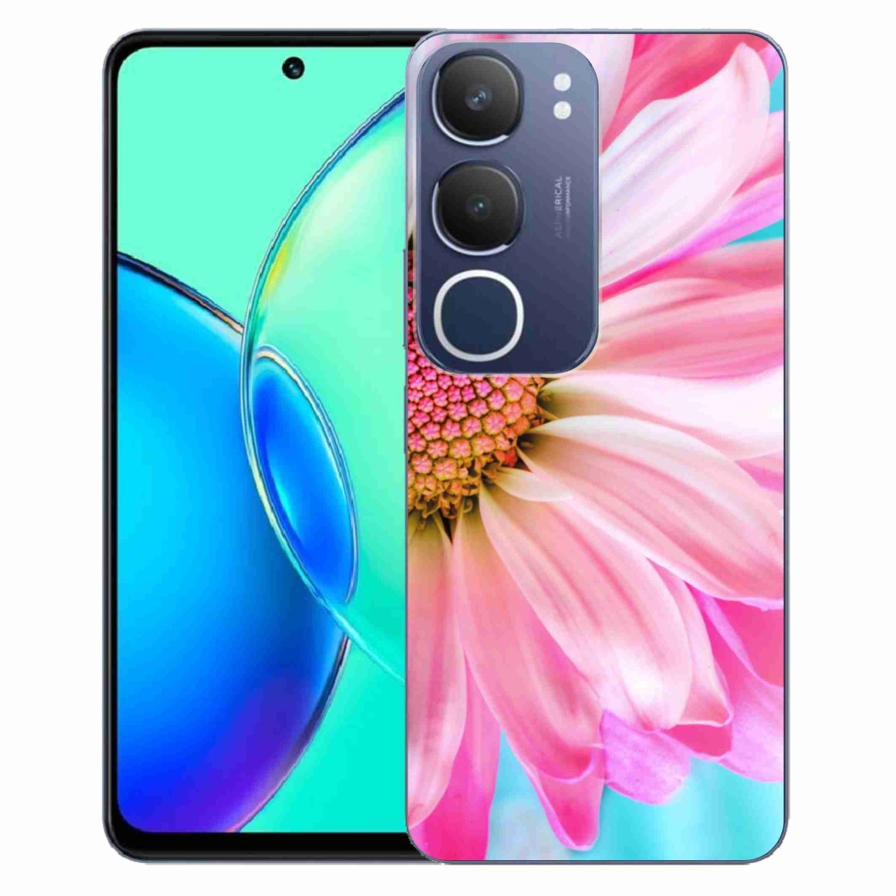Gélový kryt mmCase na Vivo Y19s - ružová kvetina