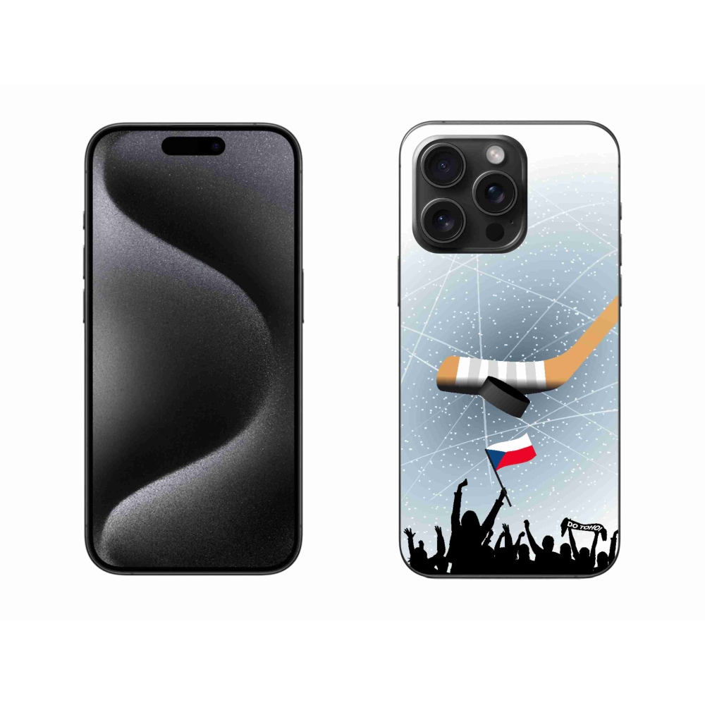 Gélový kryt mmCase na iPhone 15 Pro Max - fanúšikovia hokeja