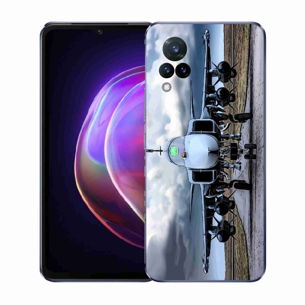 Gélový kryt mmCase na Vivo V21 4G/5G - vojenské lietadlo