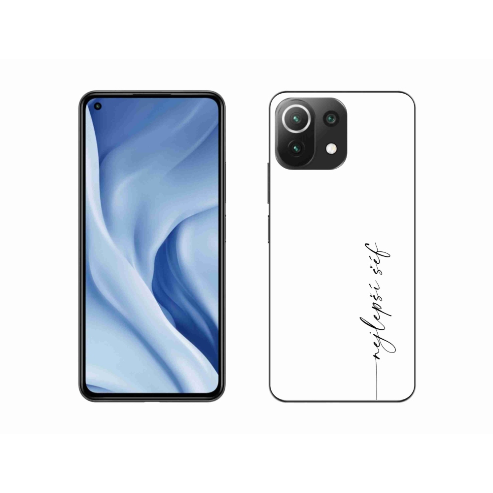 Gélový kryt mmCase na Xiaomi 11 Lite 5G NE - najlepší šéf biele pozadie