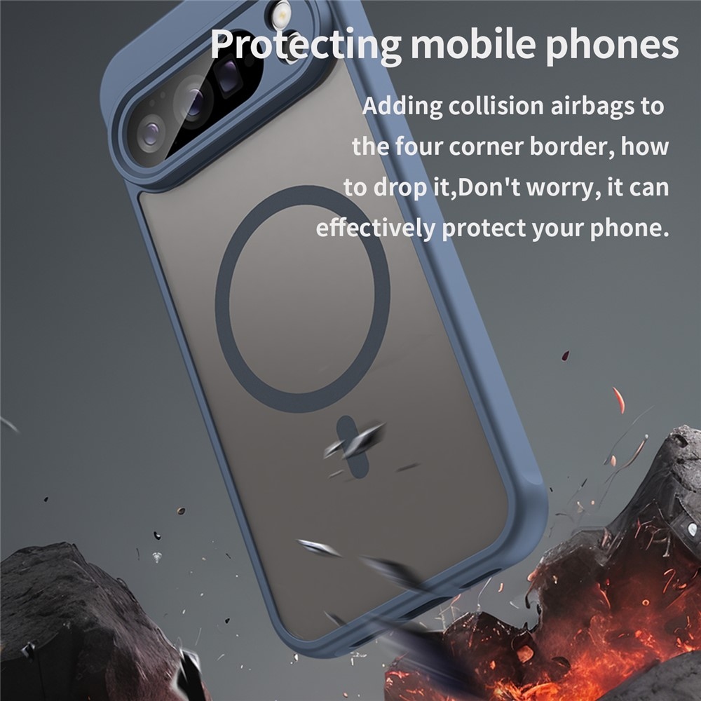 Case matný gélový obal s MagSafe na Google Pixel 10 Pro XL - modrý