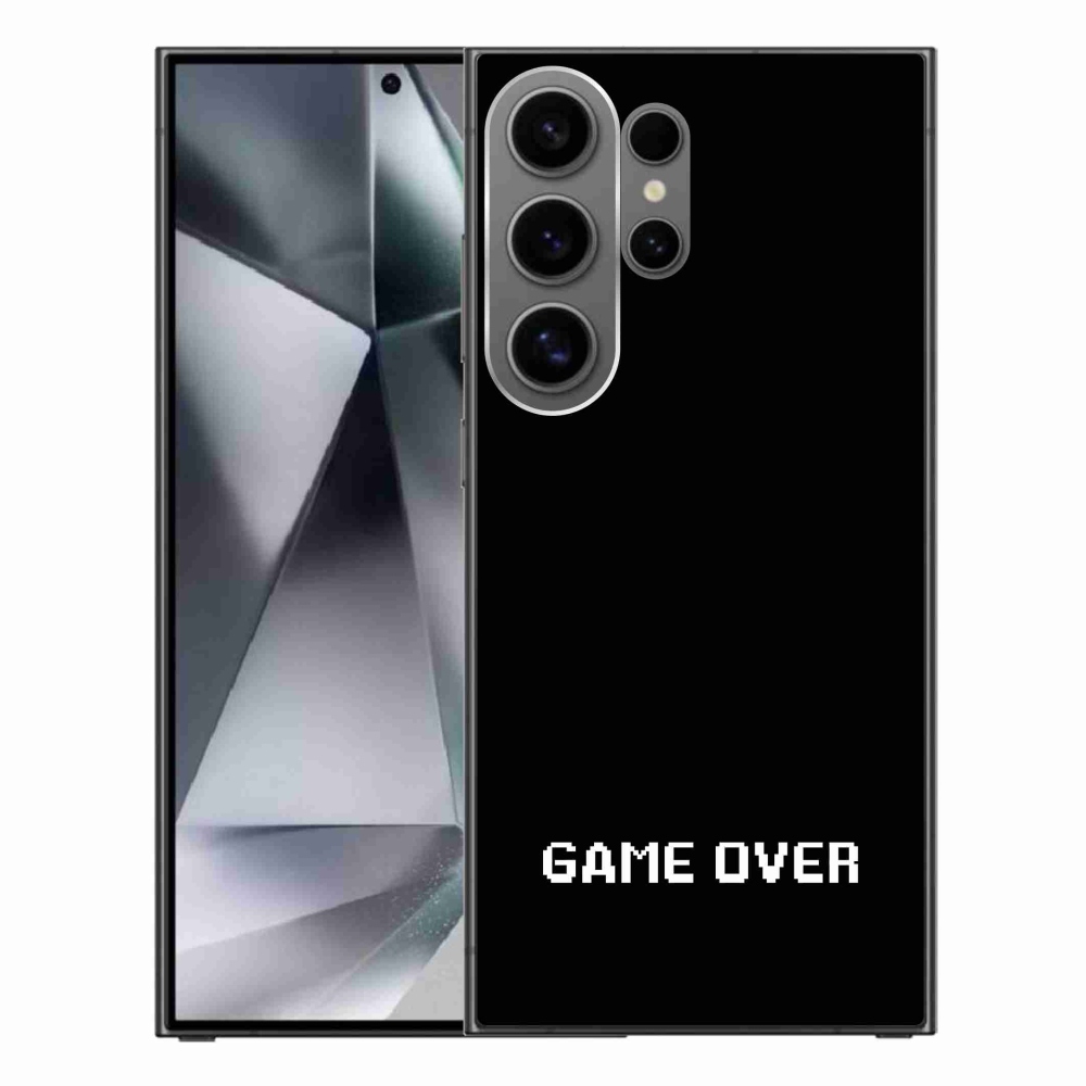 Gélový kryt mmCase na Samsung Galaxy S24 Ultra - game over čierne pozadie