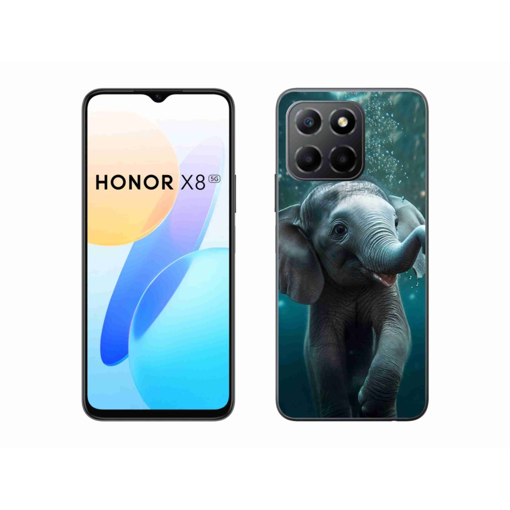 Gélový kryt mmCase na Honor X8 5G - sloník pod vodou