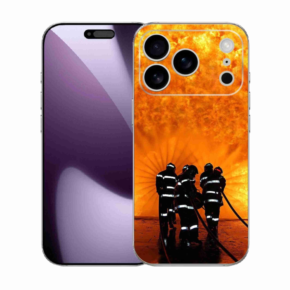 Gélový kryt mmCase na iPhone 17 Pro - požiar