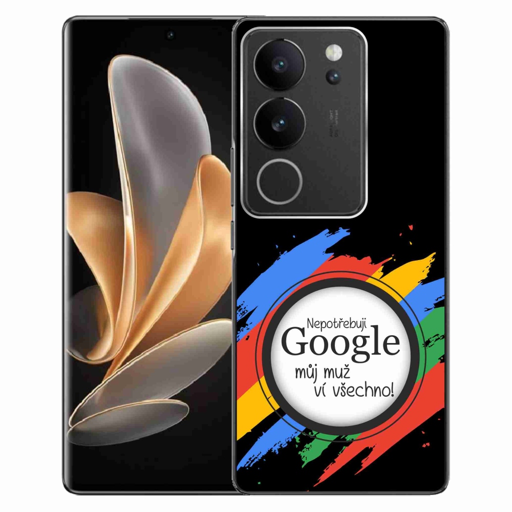 Gélový kryt mmCase na Vivo V29 5G - muž vie všetko čierne pozadie