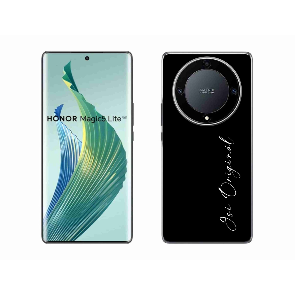 Gélový kryt mmCase na Honor Magic 5 Lite 5G - si originál čierne pozadie