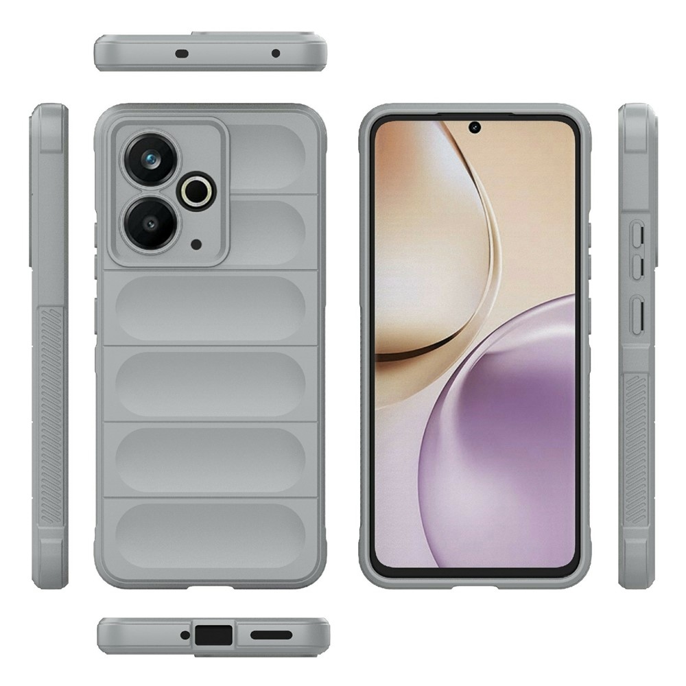 Rugg odolný gélový obal na Realme 14T 5G - svetlosivý
