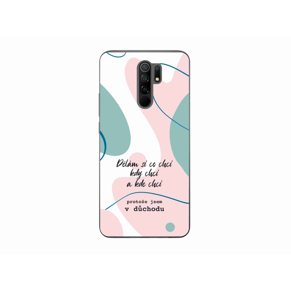 Gélový kryt mmCase na Xiaomi Redmi 9 - vtipný text 10 biele pozadie