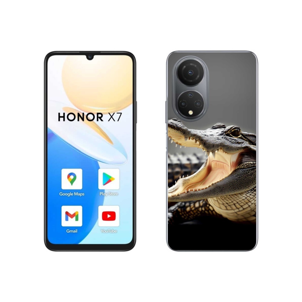 Gélový kryt mmCase na Honor X7 - krokodíl