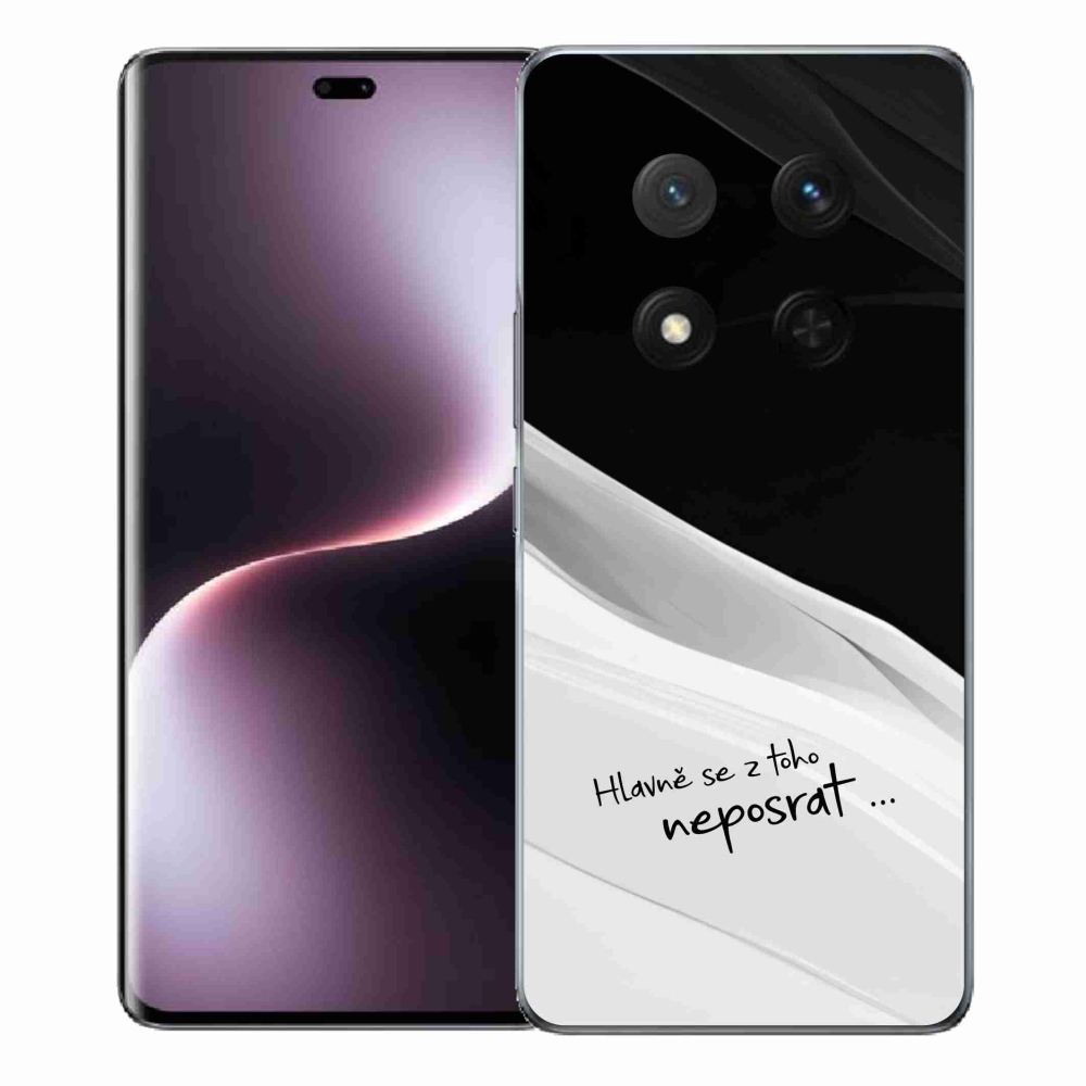 Gélový kryt mmCase na Honor Magic 7 Lite 5G - vtipný text 13 bieločierne pozadie