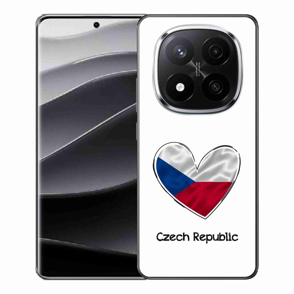 Gélový kryt mmCase na Xiaomi Redmi Note 14 Pro+ 5G - vlajka srdca biele pozadie