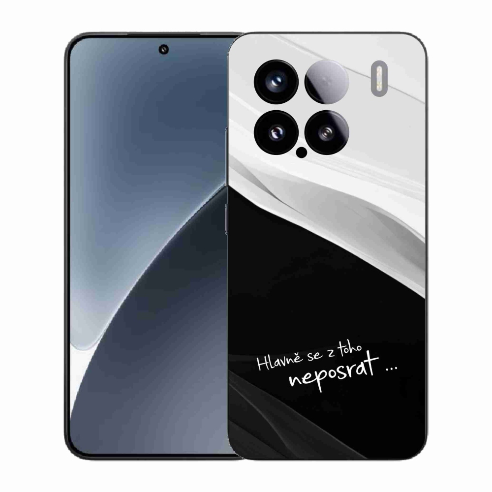 Gélový kryt mmCase na Xiaomi 15 - vtipný text 13 čiernobiele pozadie