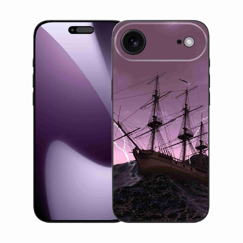 Gélový kryt mmCase na iPhone 17 Air - loď v búrke