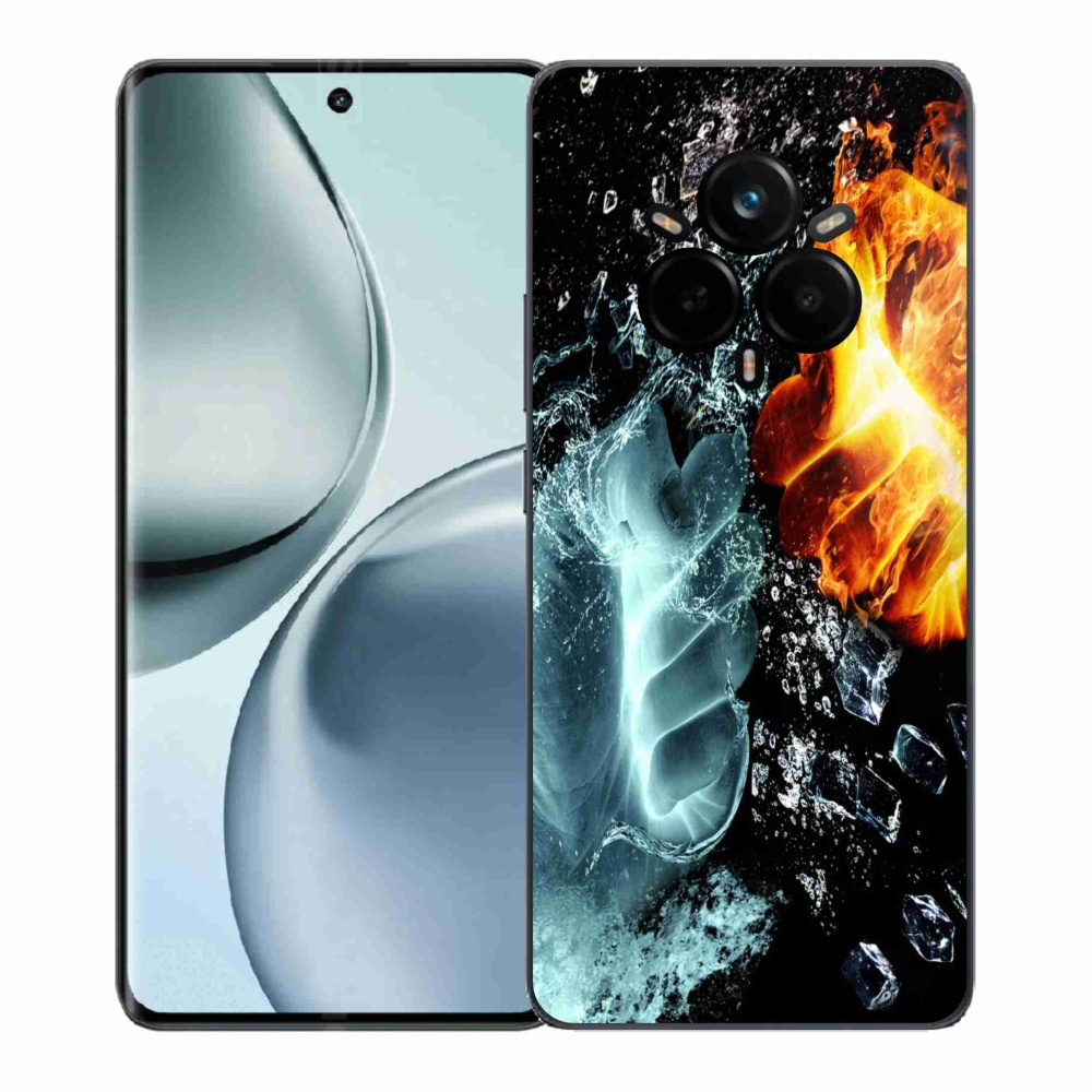 Gélový kryt mmCase na Realme 14 Pro+ 5G - voda a oheň