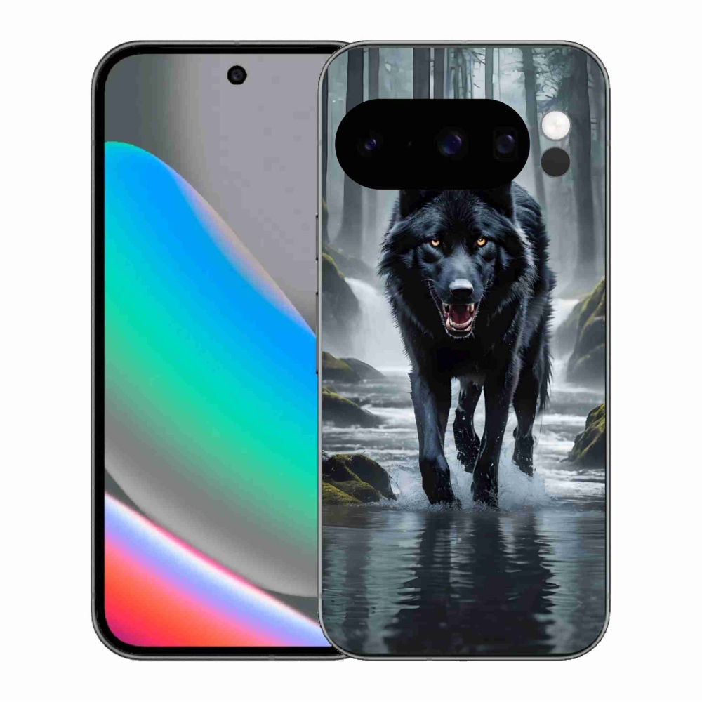Gélový kryt mmCase na Google Pixel 10 Pro - čierny vlk