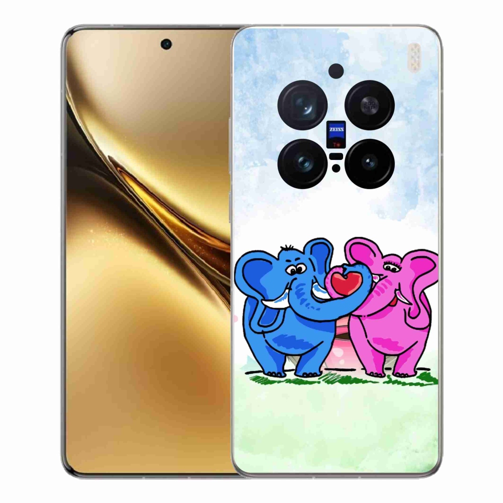 Gélový kryt mmCase na Vivo X200 Pro 5G - zamilovaní slony