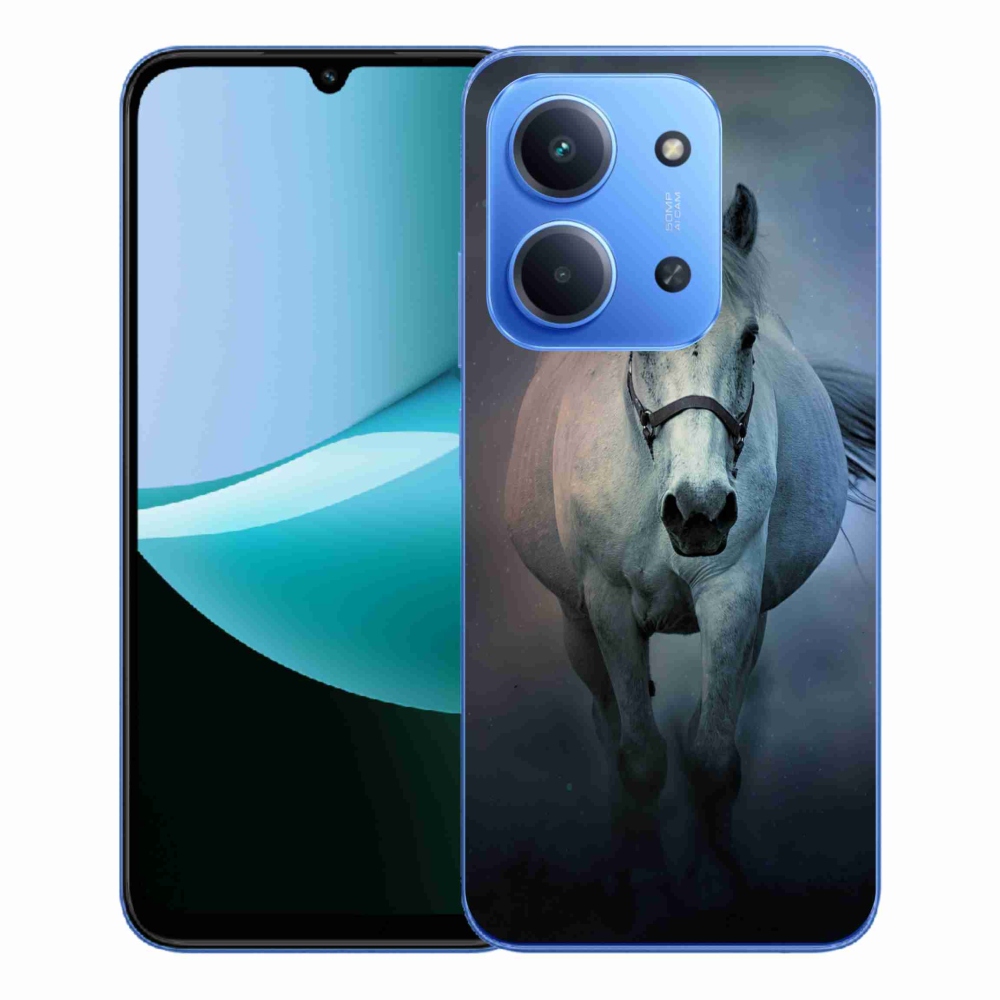 Gélový kryt mmCase na Xiaomi Redmi 15C 4G/5G (173mm) - bežiaci biely kôň