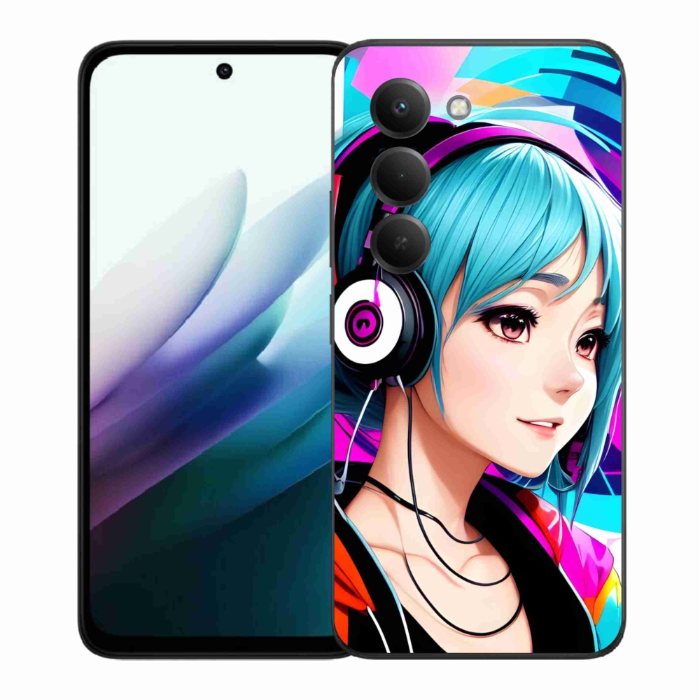 Gélový kryt mmCase na Xiaomi Redmi 15 4G/5G (171mm) - dievča so slúchadlami