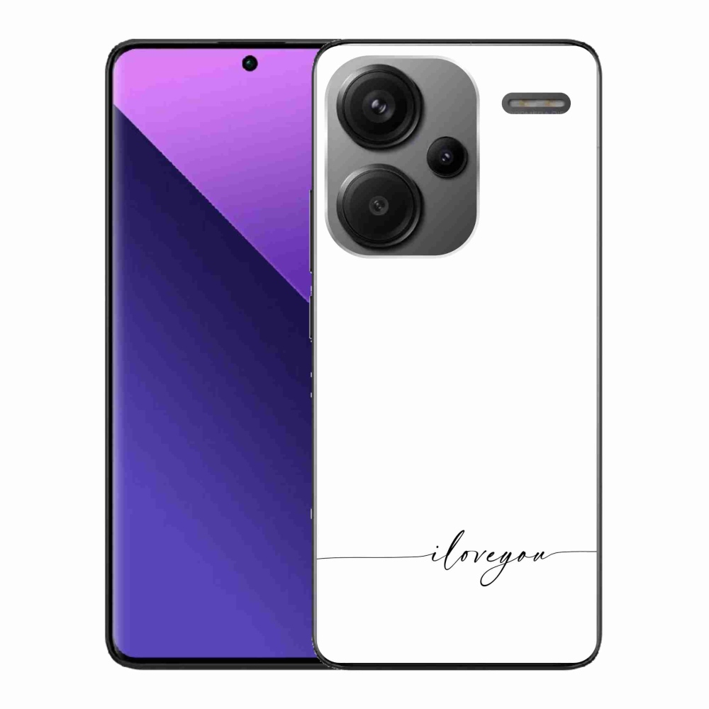 Gélový kryt mmCase na Xiaomi Redmi Note 13 Pro+ 5G - I love you biele pozadie