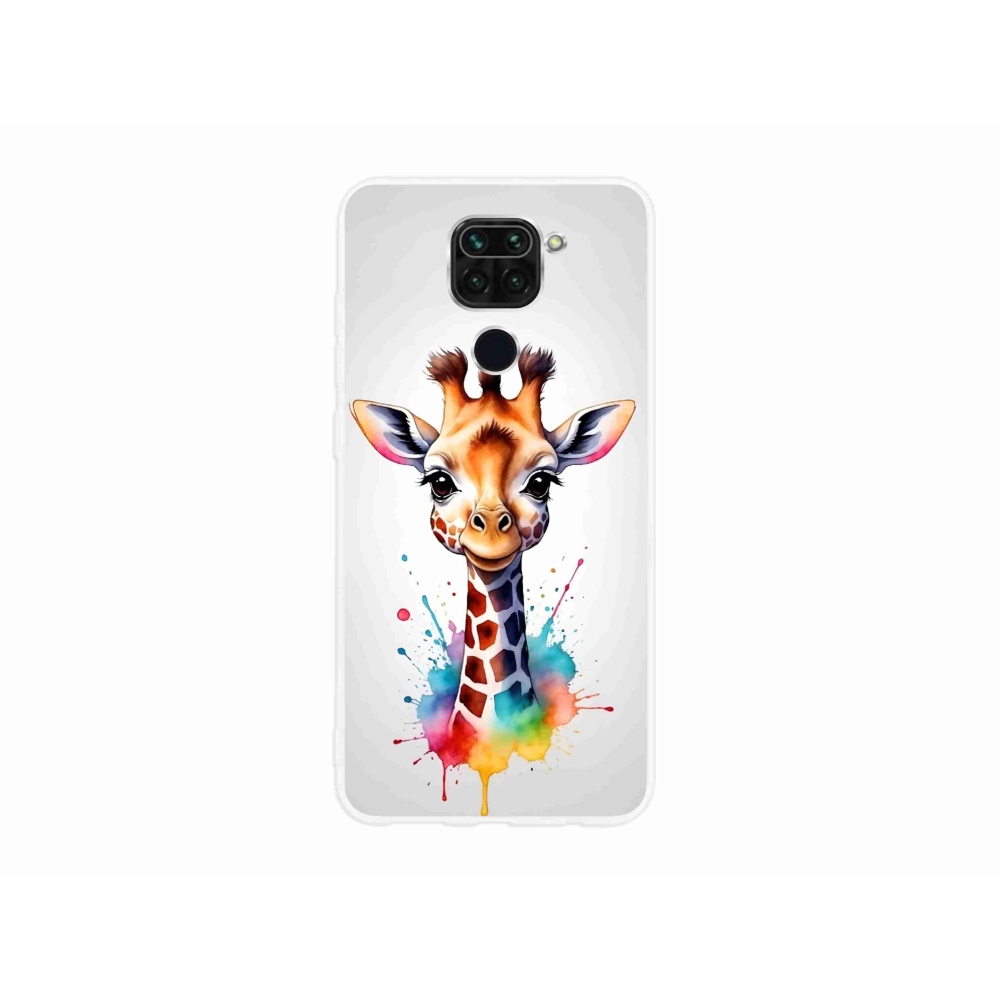 Gelový kryt mmCase na Xiaomi Redmi Note 9 - žirafa 1