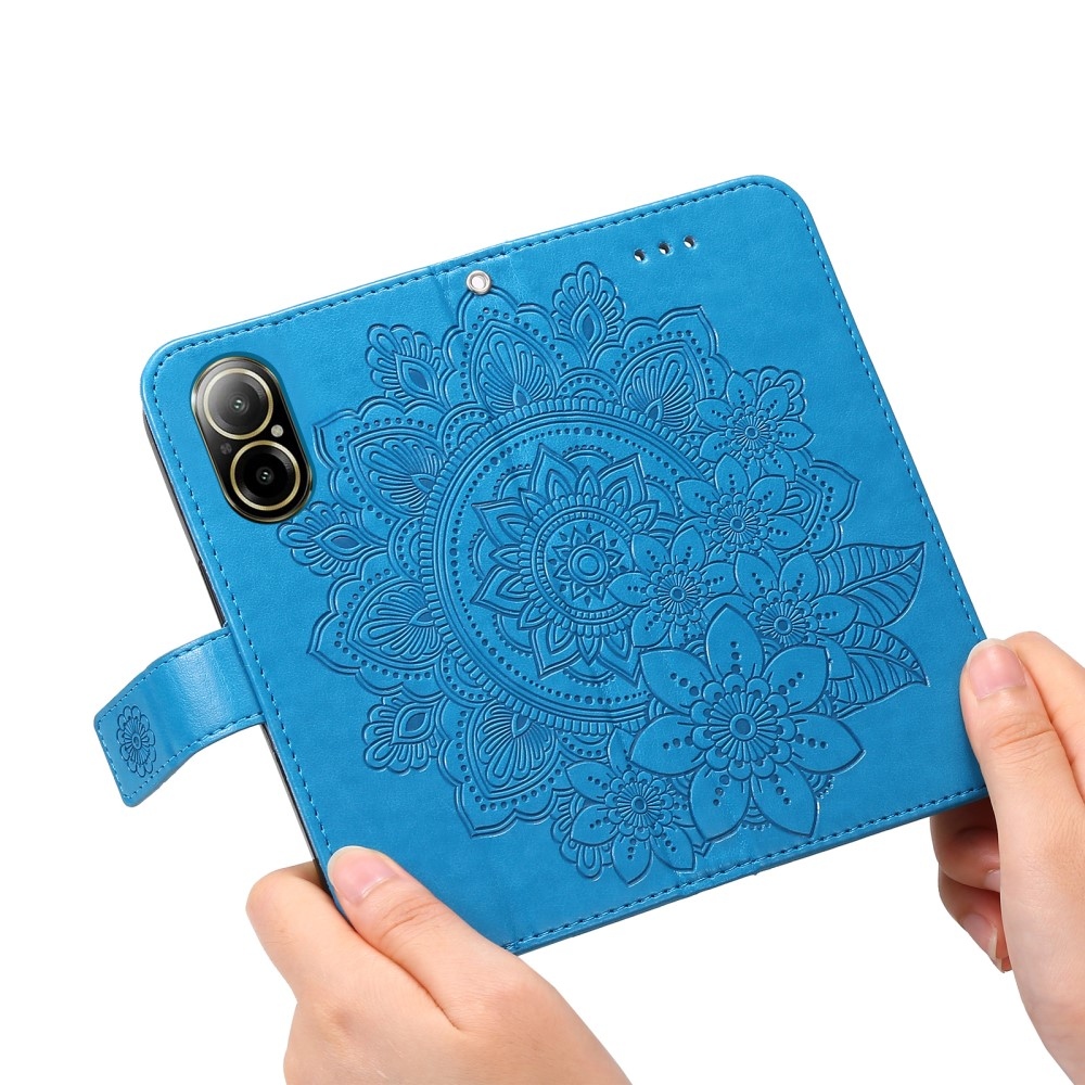 Mandala knižkové púzdro na Realme C67 - modré