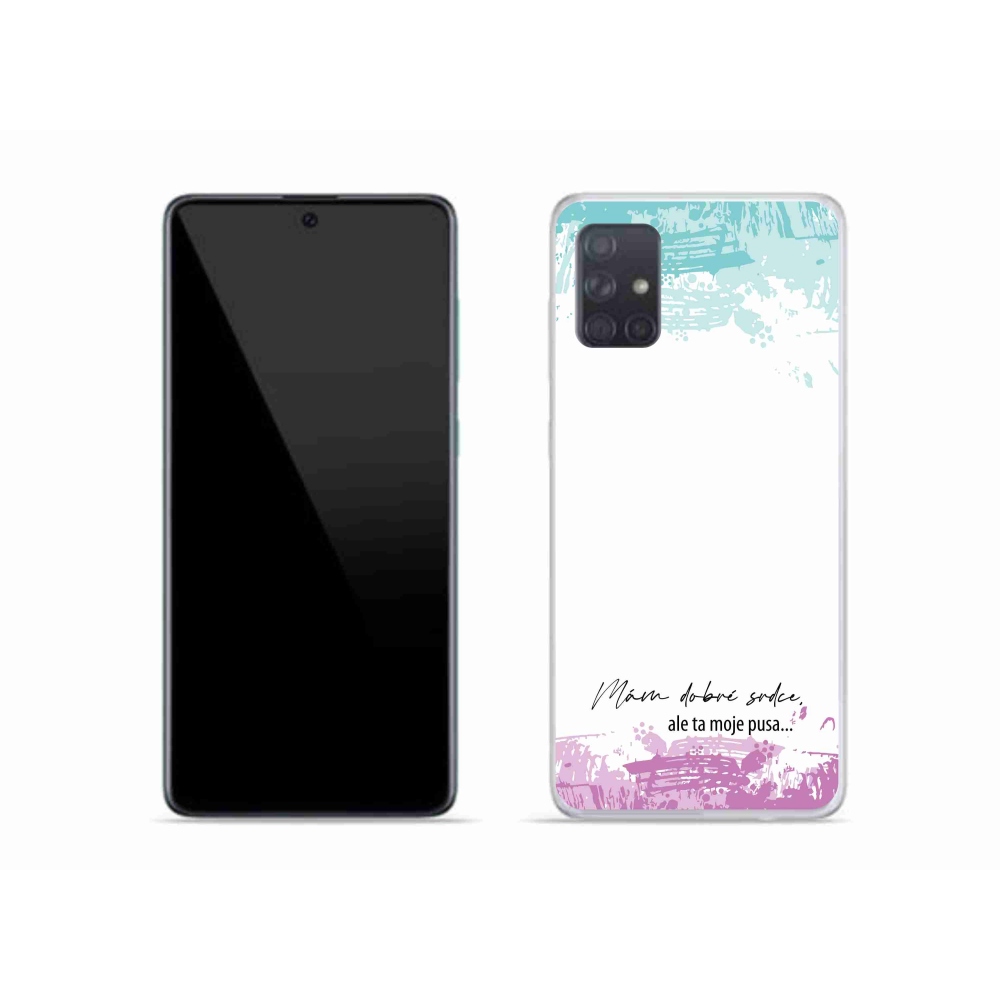 Gélový kryt mmCase na Samsung Galaxy A51 - vtipný text 3 biele pozadie