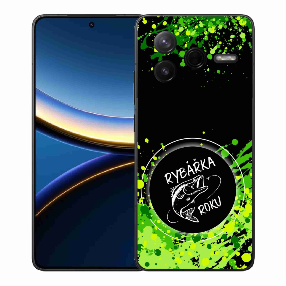 Gélový kryt mmCase na Xiaomi Poco F7 Pro - rybárka roku čierne pozadie