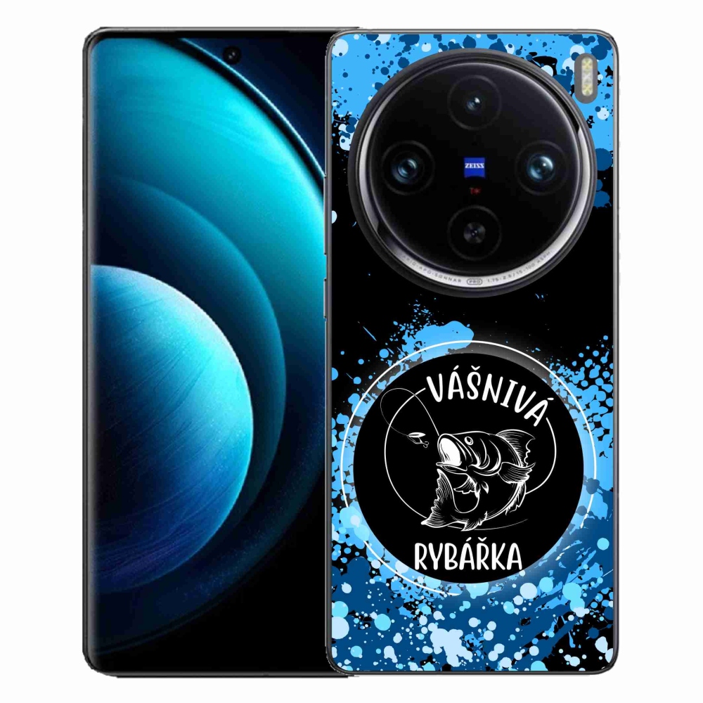 Gélový kryt mmCase na Vivo X100 Pro 5G - vášnivá rybárka čierne pozadie