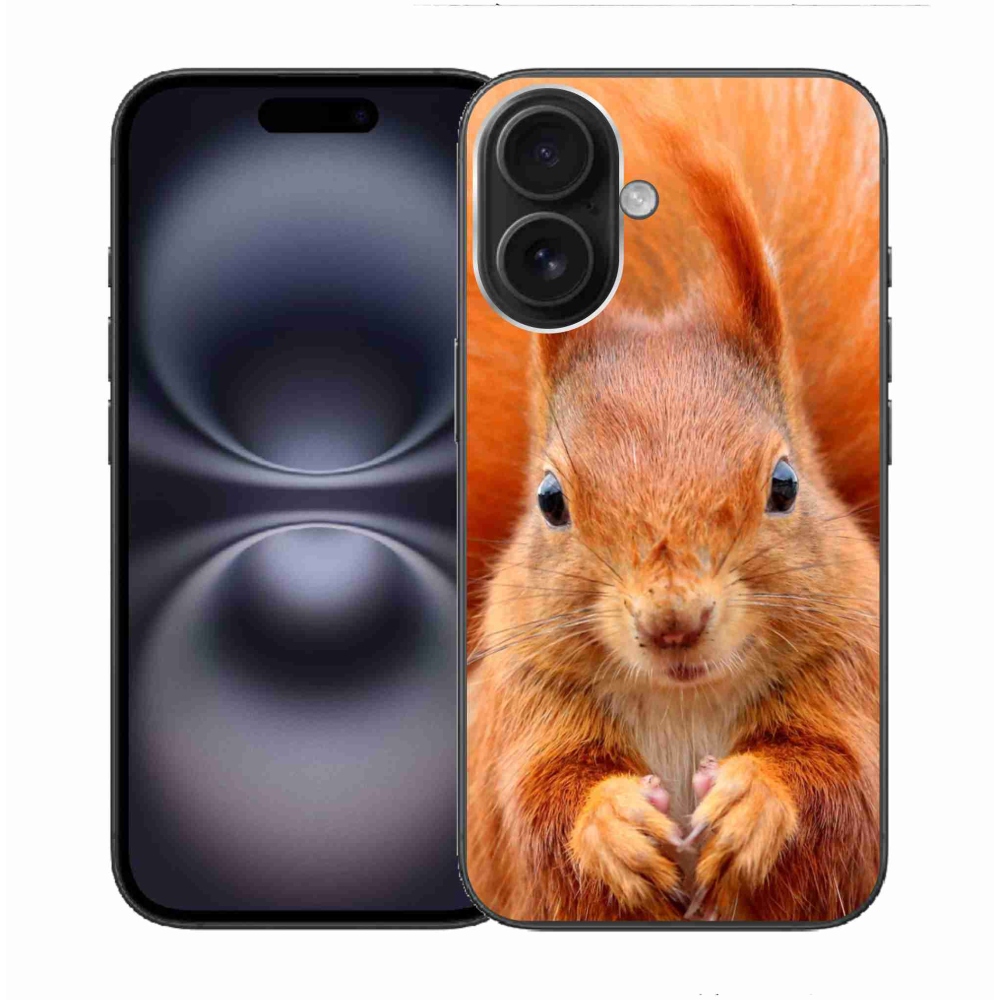 Gélový kryt mmCase na iPhone 16 - veverička