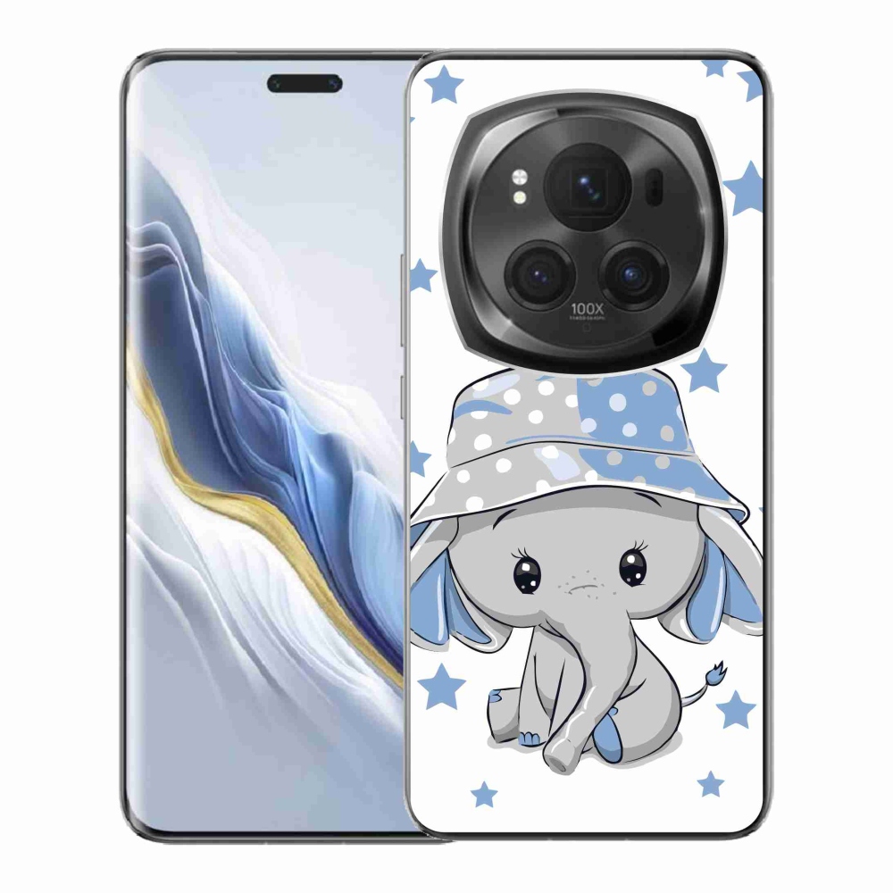 Gélový kryt mmCase na Honor Magic 6 Pro 5G - modrý slon