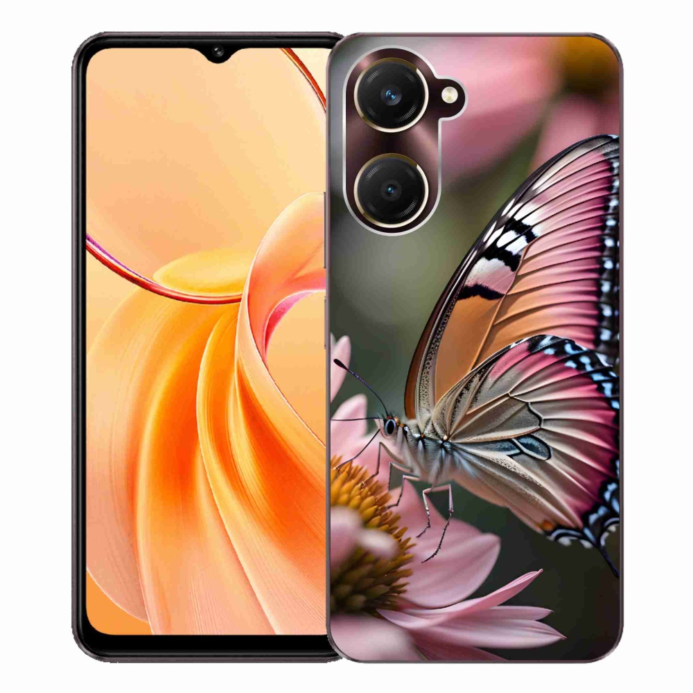 Gélový kryt mmCase na Vivo Y28s 5G - farebný motýľ