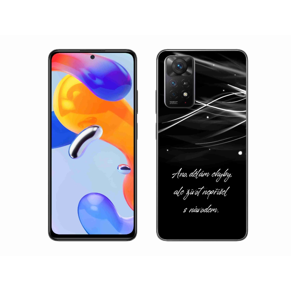 Gélový kryt mmCase na Xiaomi Redmi Note 11 Pro 4G/5G - citát čierne pozadie
