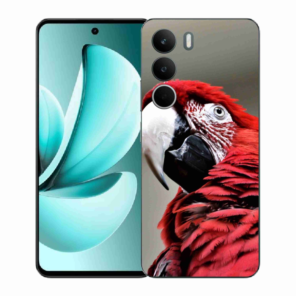 Gélový kryt mmCase na Realme C71 - papagáj ara červený