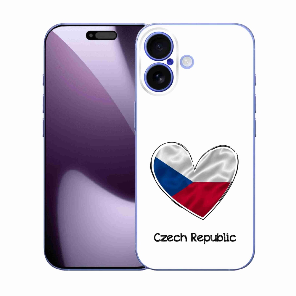 Gélový kryt mmCase na iPhone 17 - vlajka srdca biele pozadie