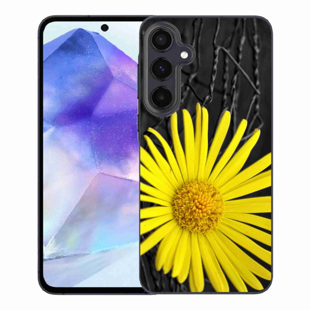 Gélový kryt mmCase na Samsung Galaxy A55 5G - žltá kvetina
