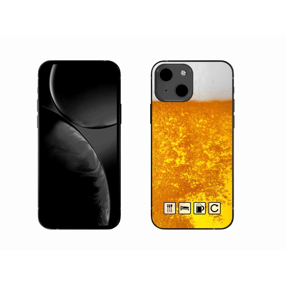 Gélový kryt mmCase na iPhone 13 6.1 - pivný motív 3