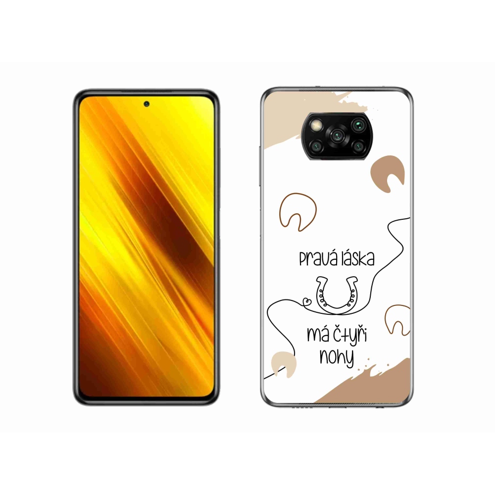 Gélový kryt mmCase na Xiaomi Poco X3 Pro - konský motív biele pozadie
