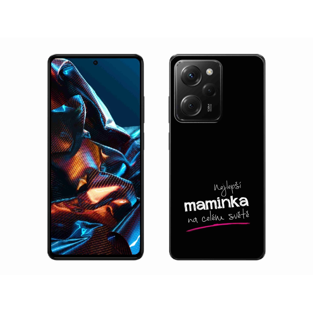 Gélový kryt mmCase na Xiaomi Poco X5 Pro 5G - najlepšia mamička 4 čierne pozadie